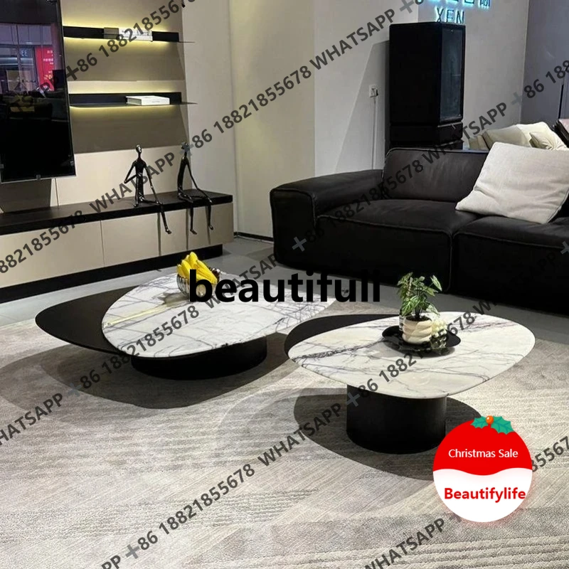 Italian minimalist medieval style special-shaped villa natural marble coffee table tea table
Italian minimalist medieval style special-shaped villa natural marble coffee table tea table