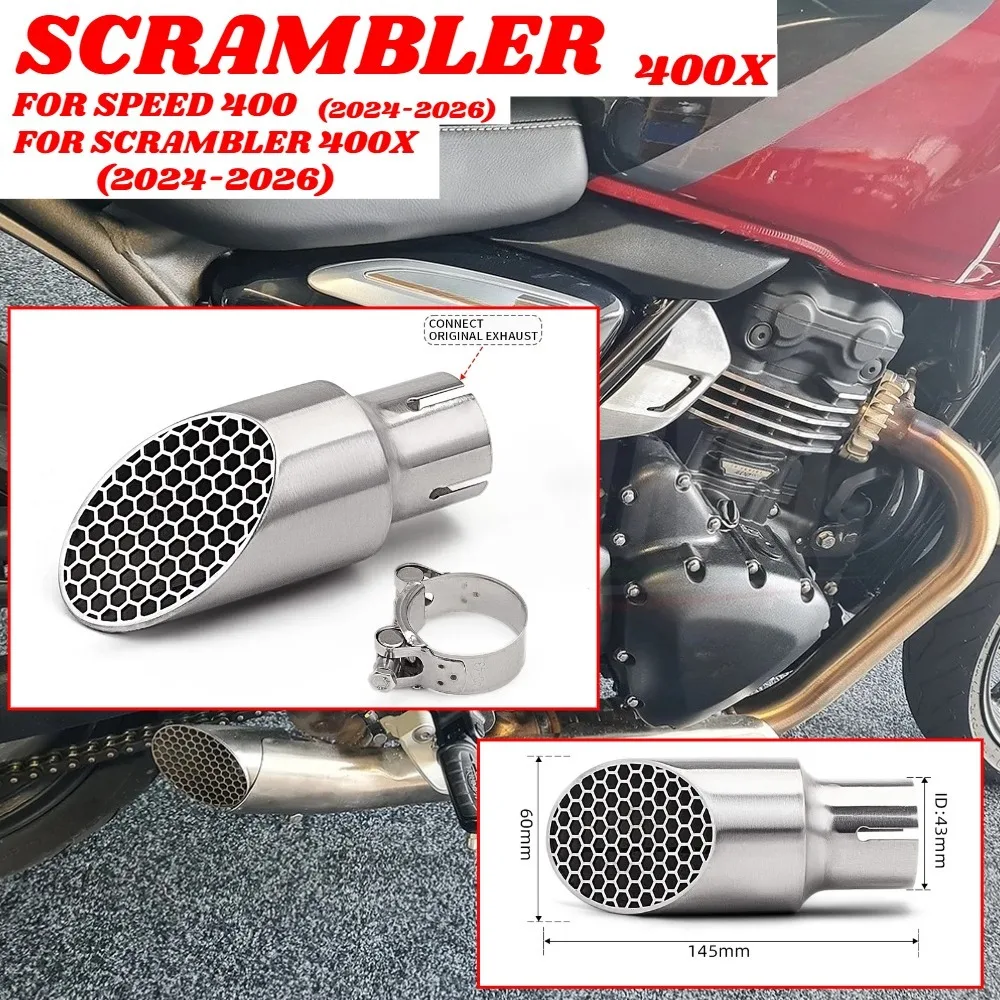 For Triumph Speed 400 Scrambler 400X 2024 - 2026 2025 motorcycle stainless steel exhaust system Escape Muffler
For Triumph Speed 400 Scrambler 400X 2024 - 2026 2025 motorcycle stainless steel exhaust system Escape Muffler
