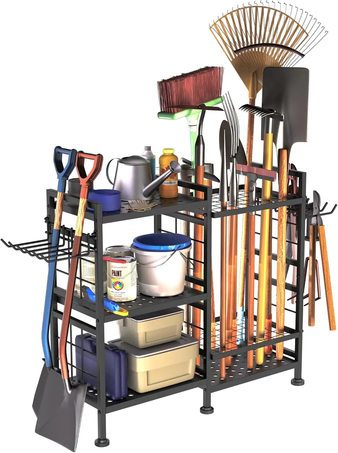 6-Tier Metal Garden Tool Organizer, Heavy-Duty Storage Rack for Garage, Yard, Patio & Shed
6-Tier Metal Garden Tool Organizer, Heavy-Duty Storage Rack for Garage, Yard, Patio & Shed
