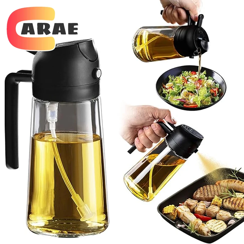 500mL Oil Empty Bottle 2in1 Sprayer & Pourer Plastic Oil Container Kitchen Cooking Oil Dispenser Vaporizer Cruet for Camping BBQ
500mL Oil Empty Bottle 2in1 Sprayer & Pourer Plastic Oil Container Kitchen Cooking Oil Dispenser Vaporizer Cruet for Camping BBQ