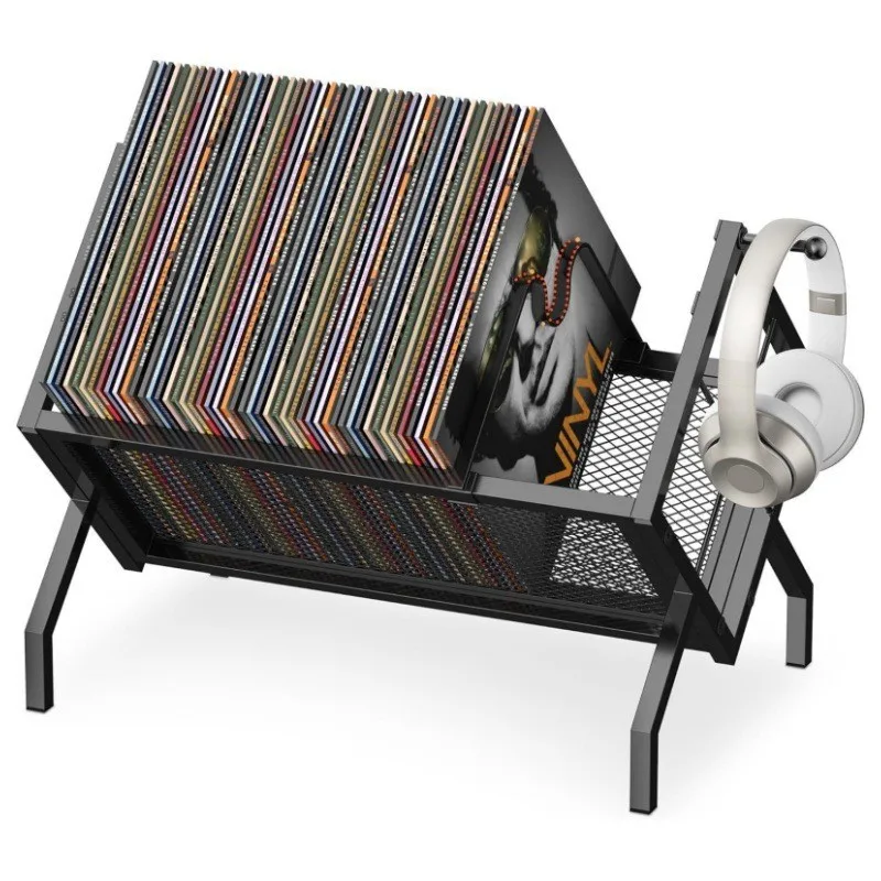 Household commercial vinyl record storage rack, metal album display rack, multi-functional storage rack for books and documents
Household commercial vinyl record storage rack, metal album display rack, multi-functional storage rack for books and documents