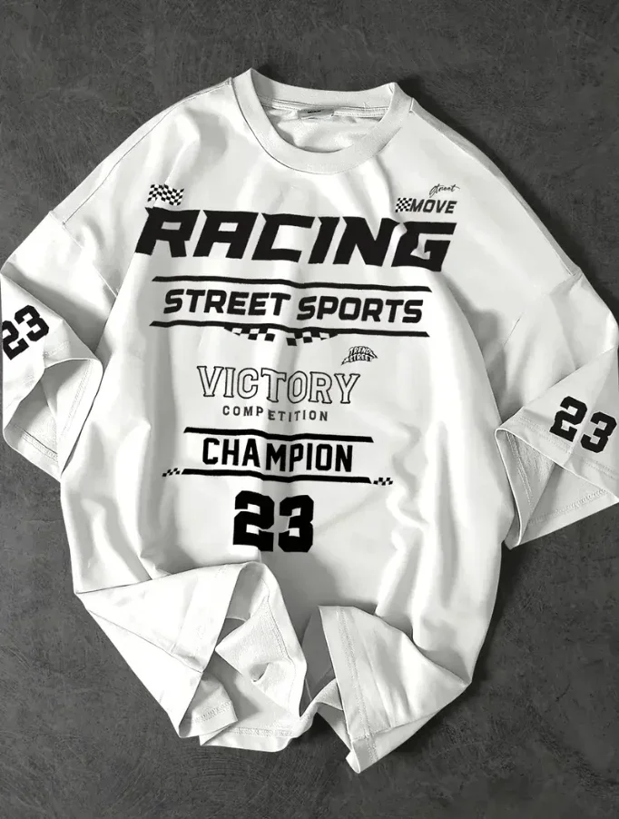 Summer Letter Printing 2025 T-Shirt New Racing Fan Champion Top Loose Hip-Hop Style Casual Short-Sleeved T-Shirt Summer Wear
Summer Letter Printing 2025 T-Shirt New Racing Fan Champion Top Loose Hip-Hop Style Casual Short-Sleeved T-Shirt Summer Wear