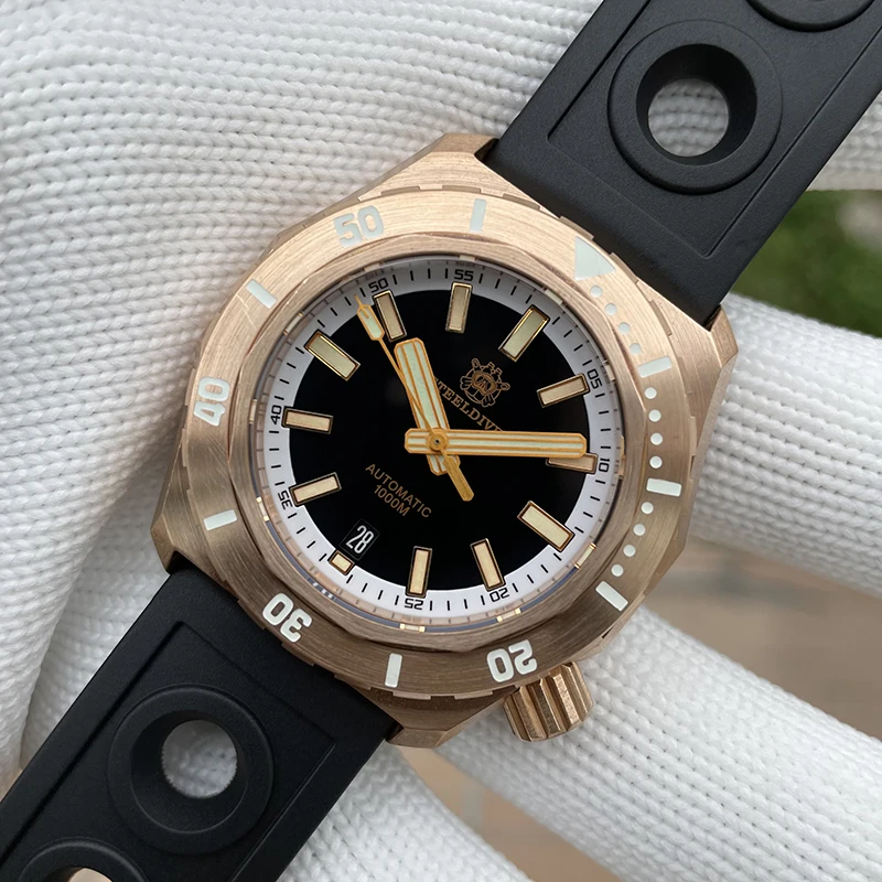 STEELDIVE Mens Diver Watches Bronze Military 1000m Waterproof Automatic Mechanical Wristwatch Dving C3 Luminous Sapphire NH35
STEELDIVE Mens Diver Watches Bronze Military 1000m Waterproof Automatic Mechanical Wristwatch Dving C3 Luminous Sapphire NH35