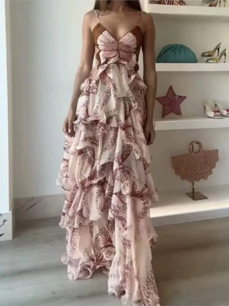 Vestidos Para Mujer Spaghetti Strap Dress Summer Bohemian Long Dresses Print Ruffle Pleated Dress Streetwear 2025 Ropa De Mujer
Vestidos Para Mujer Spaghetti Strap Dress Summer Bohemian Long Dresses Print Ruffle Pleated Dress Streetwear 2025 Ropa De Mujer