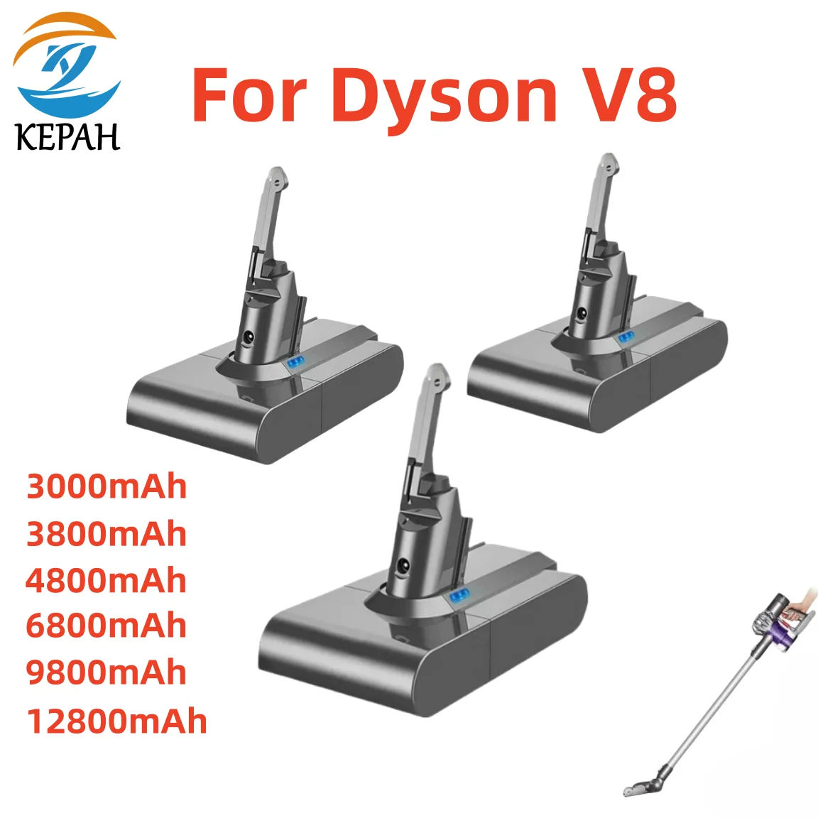 For Dyson V8 21.6V 12800mAh makes cleaning worry free and long-lasting,for v8 dyson battery SV10 batteri Rechargeable Battery V8
For Dyson V8 21.6V 12800mAh makes cleaning worry free and long-lasting,for v8 dyson battery SV10 batteri Rechargeable Battery V8
