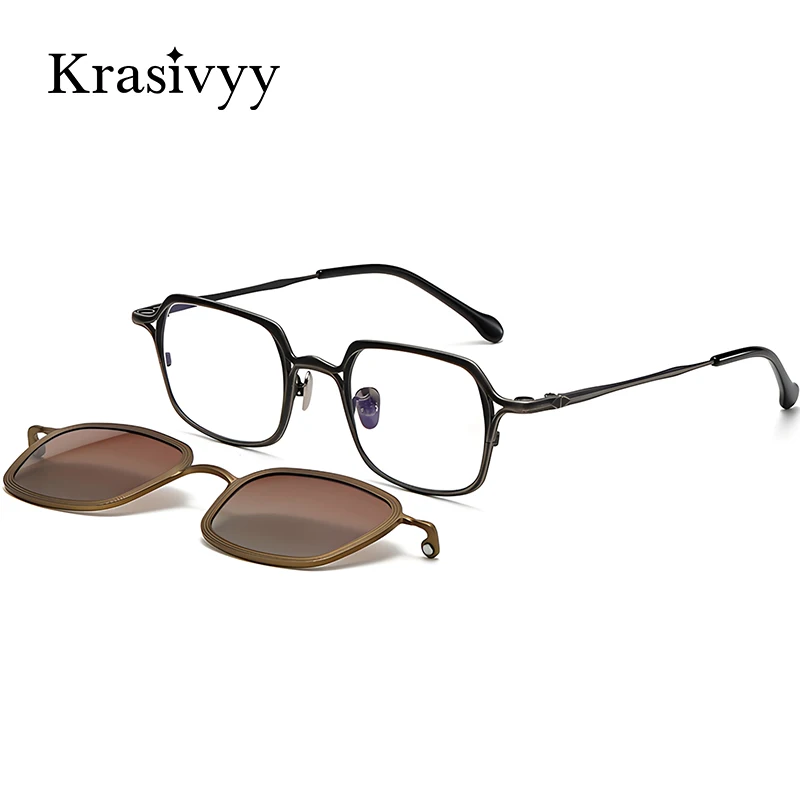 Солнцезащитные очки Krasivyy Square Magnet Clip, поляризационные, мужские, из чистого титана, 2 в 1, с оправой для очков, защита от УФ400
Солнцезащитные очки Krasivyy Square Magnet Clip, поляризационные, мужские, из чистого титана, 2 в 1, с оправой для очков, защита от УФ400