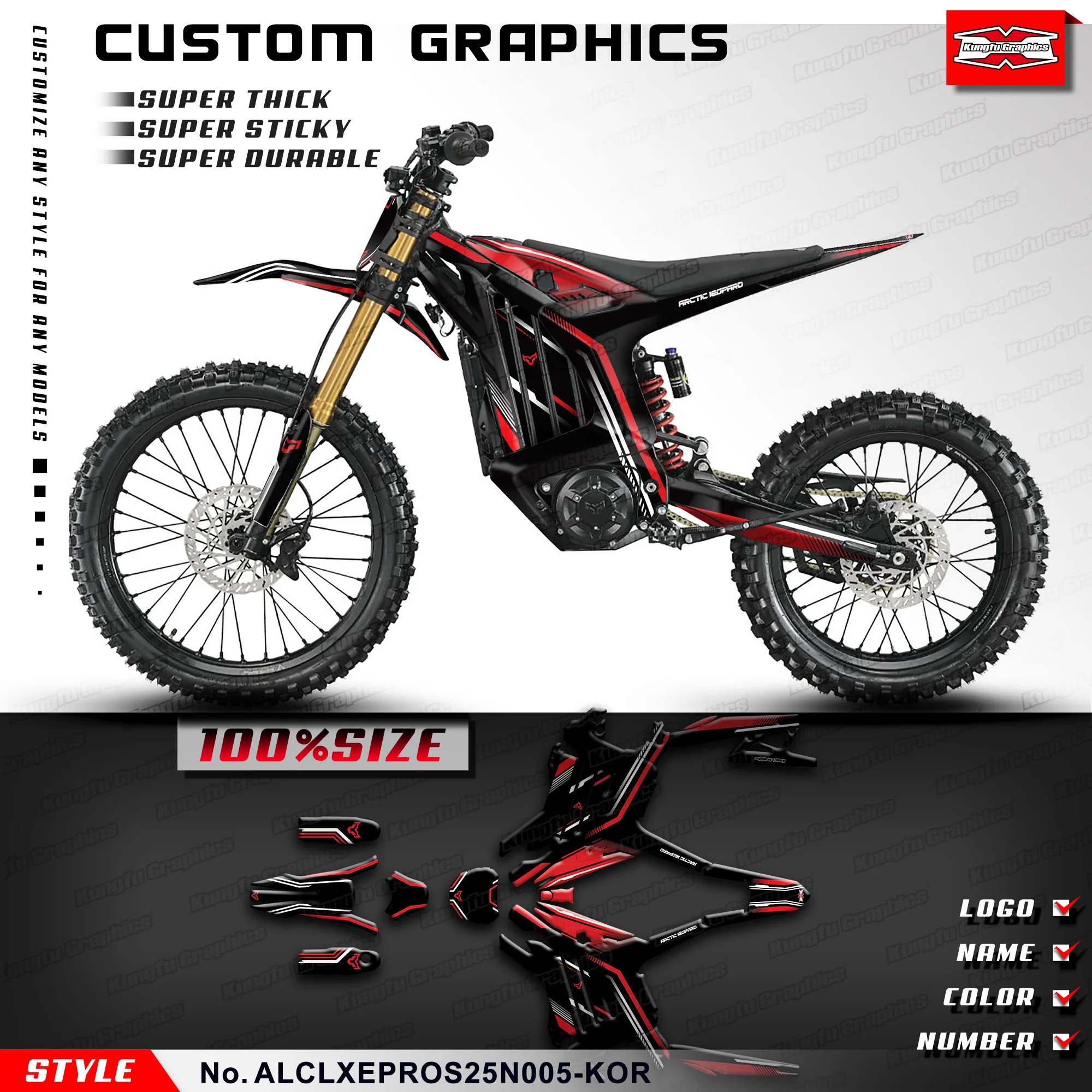 KUNGFU GRAPHICS индивидуальный комплект наклеек для Arctic Leopard Clouded Leopard XE PRO / XE PRO S, ALCLXEPROS25N005-KOR
KUNGFU GRAPHICS индивидуальный комплект наклеек для Arctic Leopard Clouded Leopard XE PRO / XE PRO S, ALCLXEPROS25N005-KOR