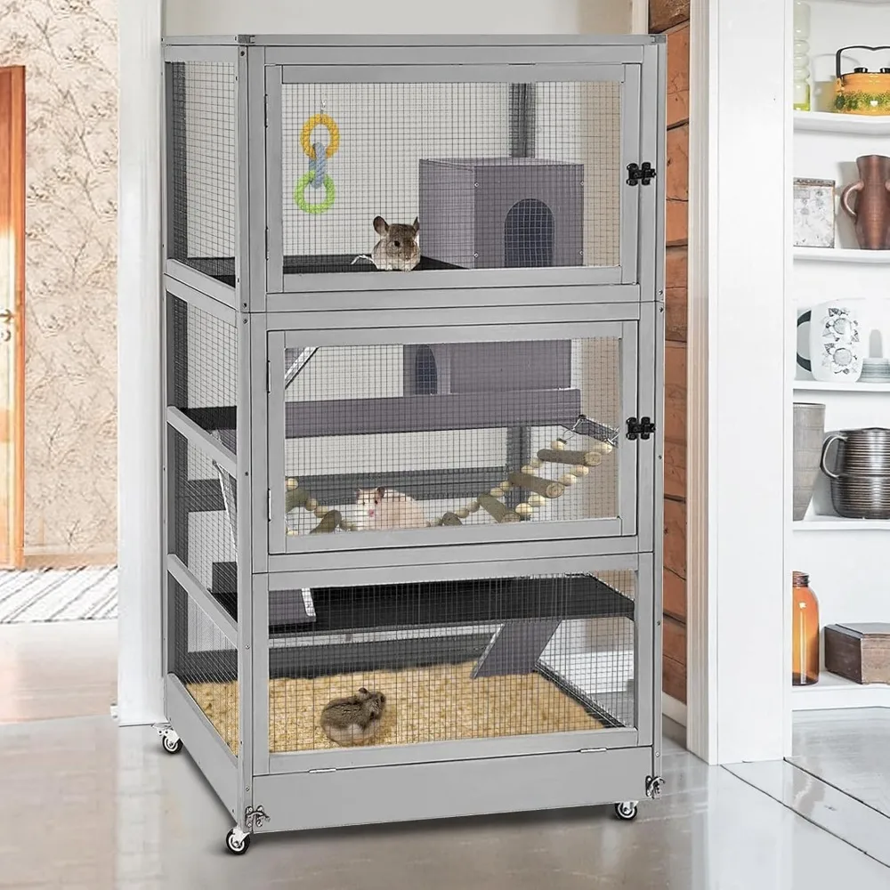 Large Critter Nation Cage for Chinchilla Ferret Rat Squirrel Lizard Chameleon Small Animal, Anti-Chewing, Movable
Large Critter Nation Cage for Chinchilla Ferret Rat Squirrel Lizard Chameleon Small Animal, Anti-Chewing, Movable