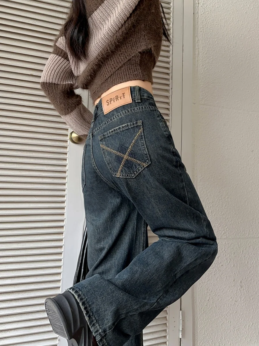 Джинсы женские с высокой талией, свободного кроя, прямые, осенне-зимние, из денима цвета цемента, больших размеров, стройнящие, длинные брюки
Джинсы женские с высокой талией, свободного кроя, прямые, осенне-зимние, из денима цвета цемента, больших размеров, стройнящие, длинные брюки