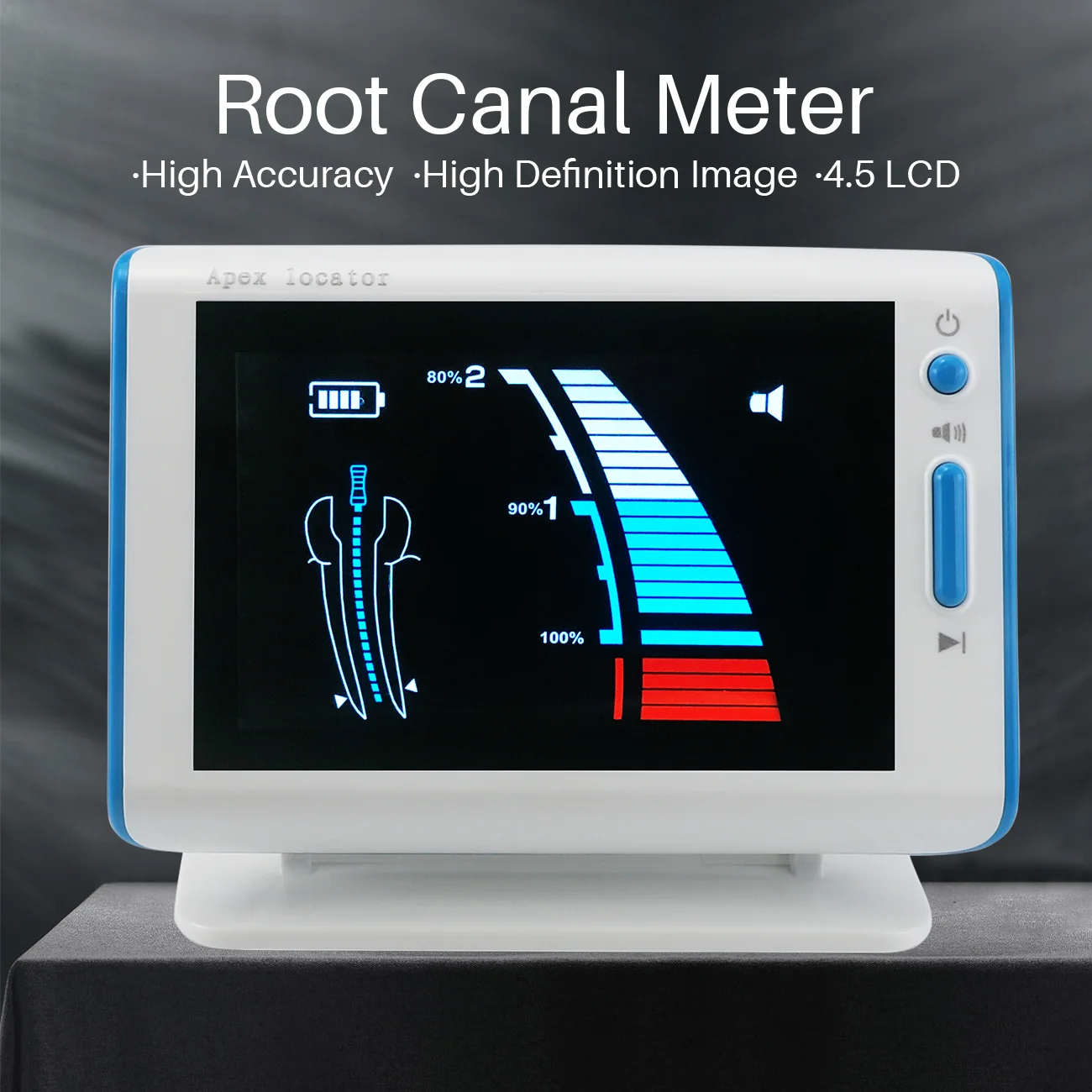 Dental Root Canal Meter High Accuracy 4.5 LCD Screen Measurement Canal Finder Endodontic Apex Locator Dental Medical Instruments
Dental Root Canal Meter High Accuracy 4.5 LCD Screen Measurement Canal Finder Endodontic Apex Locator Dental Medical Instruments