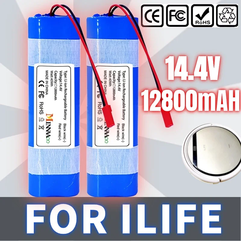 12800mah 14.4V Good Quality Battery For ILIFE V50 V55 V8s V3s Pro V5s Pro V8s X750 Robot Vacuum Cleaner
12800mah 14.4V Good Quality Battery For ILIFE V50 V55 V8s V3s Pro V5s Pro V8s X750 Robot Vacuum Cleaner