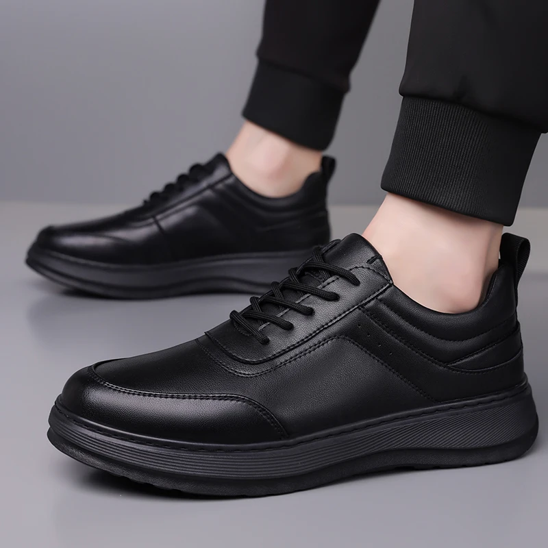 Shoes for Men Leather Casual Shoes Spring autumn Style Fashion Striped Lace-Up oxfords Leisure Flat Shoes men
Shoes for Men Leather Casual Shoes Spring autumn Style Fashion Striped Lace-Up oxfords Leisure Flat Shoes men