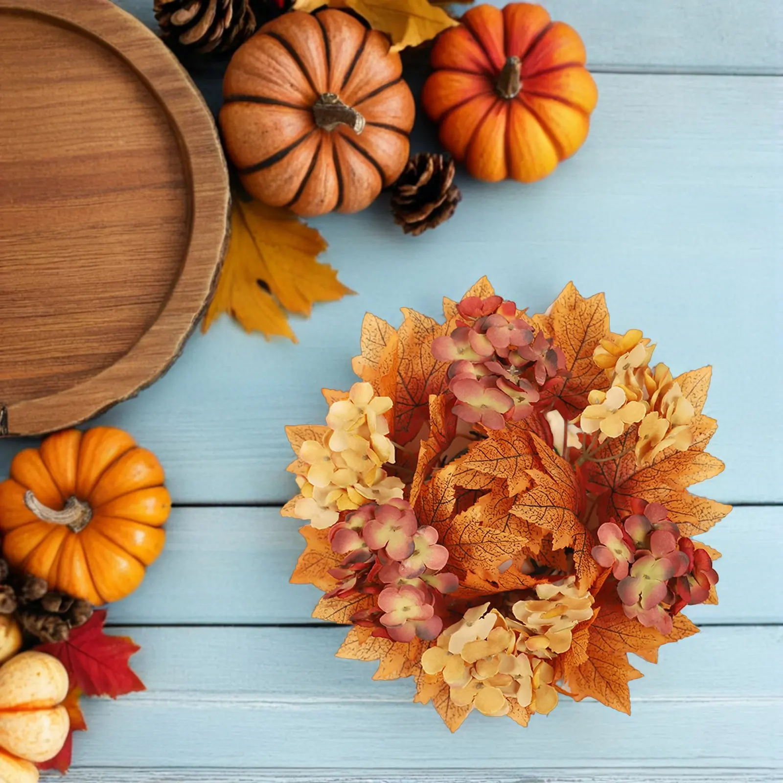 2Pcs Autumn Rings Artificial Maple Leaf Wreaths Fall Harvest Thanksgiving Table Centerpieces Pillars Decor
2Pcs Autumn Rings Artificial Maple Leaf Wreaths Fall Harvest Thanksgiving Table Centerpieces Pillars Decor
