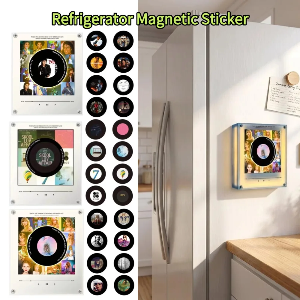 NFC Music Player Refrigerator Magnetic Sticker Acrylic Rotary Disc Machine Automatic Singing Song Players for Fridge Night Light
NFC Music Player Refrigerator Magnetic Sticker Acrylic Rotary Disc Machine Automatic Singing Song Players for Fridge Night Light