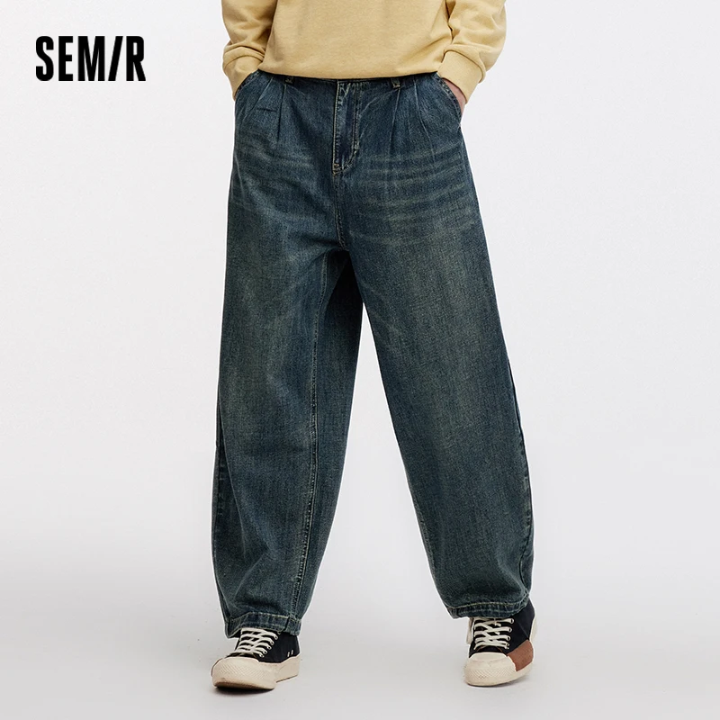Semir Baggy Jeans Men Loose Straight Wide Leg Curved Hem American Vintage Washed 2025 Autumn Man Clothes
Semir Baggy Jeans Men Loose Straight Wide Leg Curved Hem American Vintage Washed 2025 Autumn Man Clothes