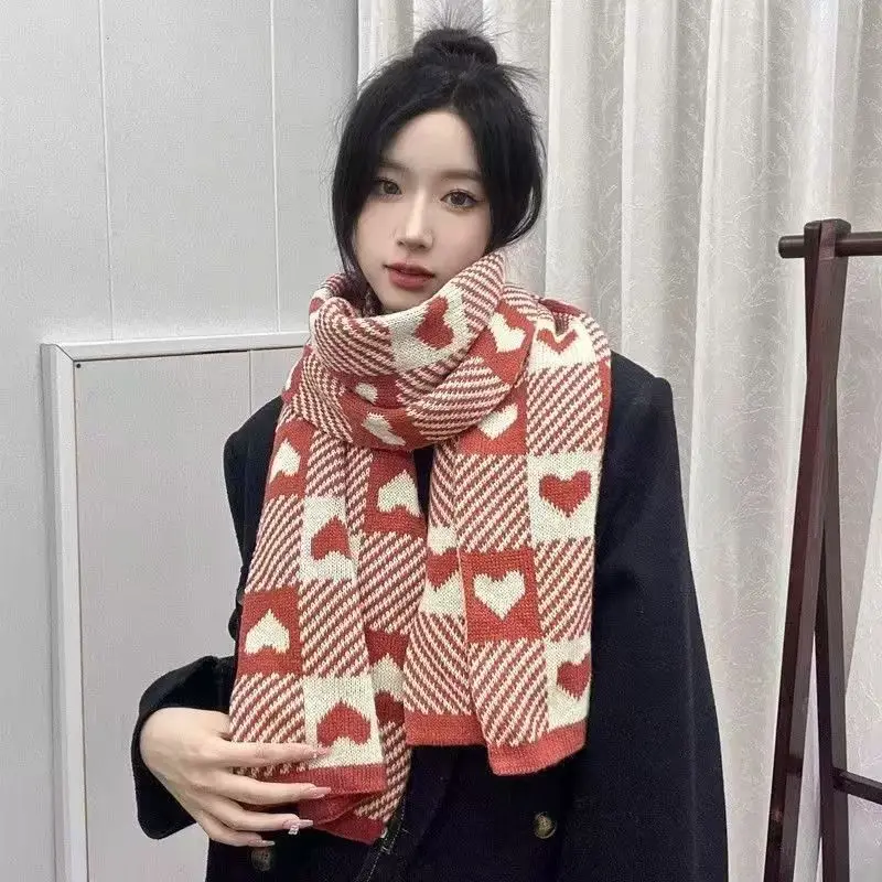 2024 Women's Heart Plaid Rectangular Scarf Winter Soft Warm Cashmere Neckerchief Thcikened Couples Scarf
2024 Women's Heart Plaid Rectangular Scarf Winter Soft Warm Cashmere Neckerchief Thcikened Couples Scarf