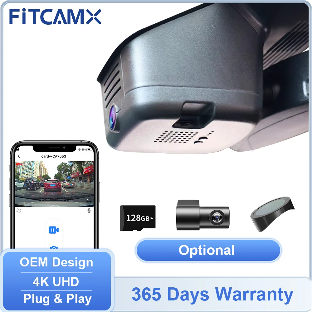 4K FITCAMX Dashcam for Land Rover Range Rover Velar 2018-2025, for Jaguar E-Pace 2018-2025 & F-Type 2018-2024, Rear DVR Support
4K FITCAMX Dashcam for Land Rover Range Rover Velar 2018-2025, for Jaguar E-Pace 2018-2025 & F-Type 2018-2024, Rear DVR Support