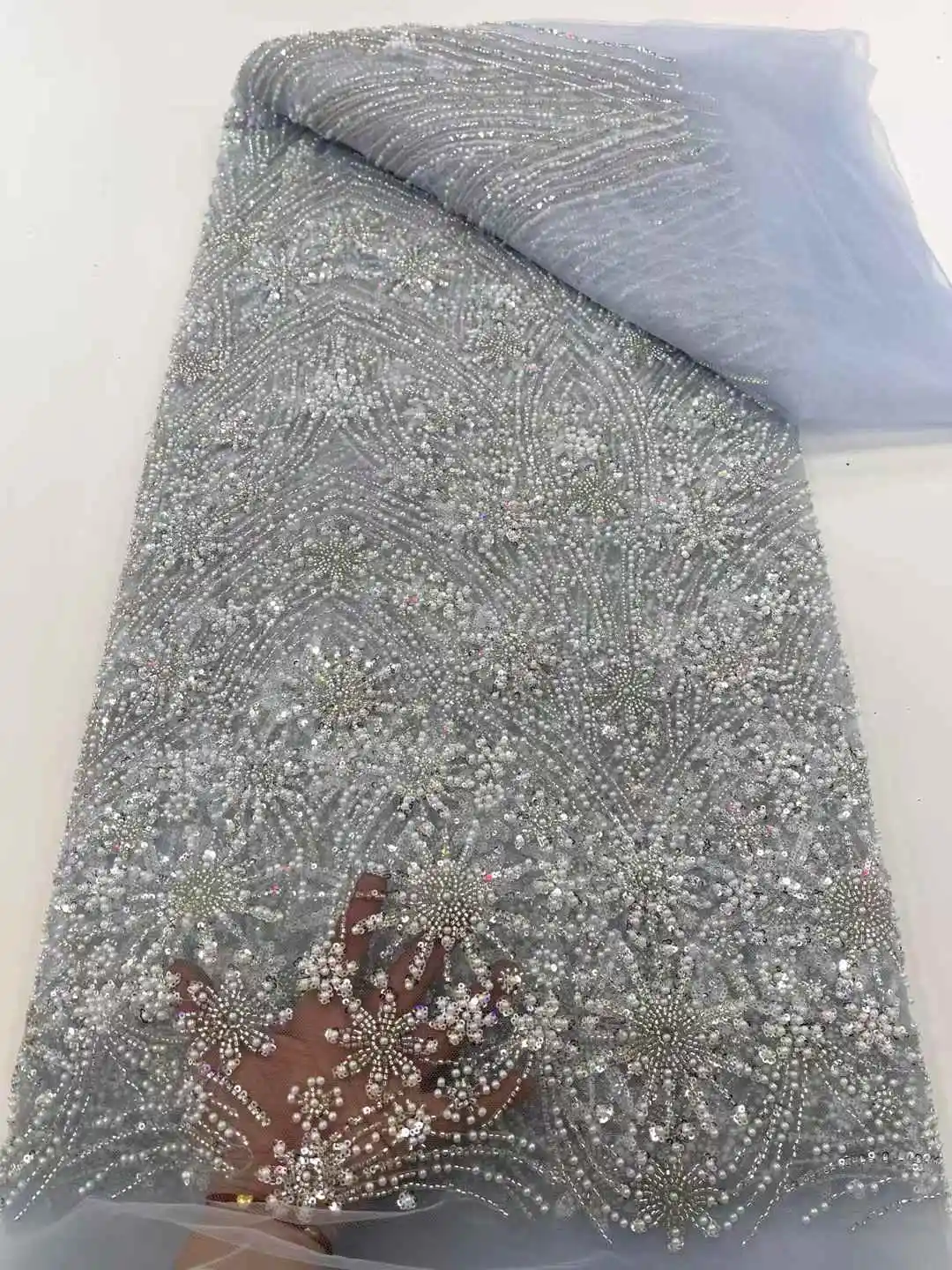 2025 New African French Nigerian High End Lace Fabric With Beads Sequins Mesh for Embroidery Wedding Party Bride Sewing Dress
2025 New African French Nigerian High End Lace Fabric With Beads Sequins Mesh for Embroidery Wedding Party Bride Sewing Dress