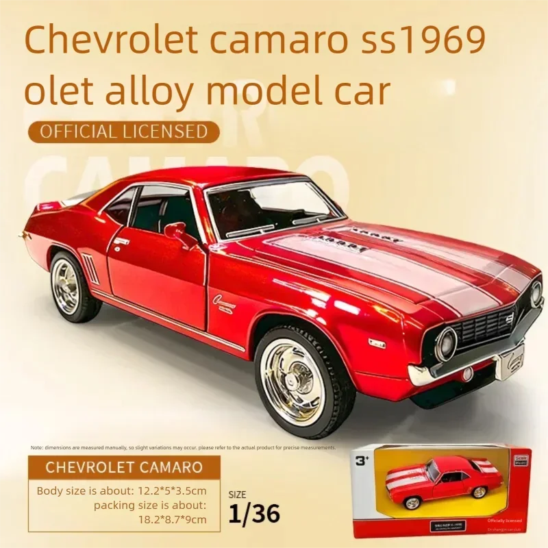 MAKEDA 1:36 Chevrolet Camaro SS 1969 Diecast Car Model, Openable Doors Pull Back Muscle Car, Collectible Ornament Kids Toy Gift
MAKEDA 1:36 Chevrolet Camaro SS 1969 Diecast Car Model, Openable Doors Pull Back Muscle Car, Collectible Ornament Kids Toy Gift