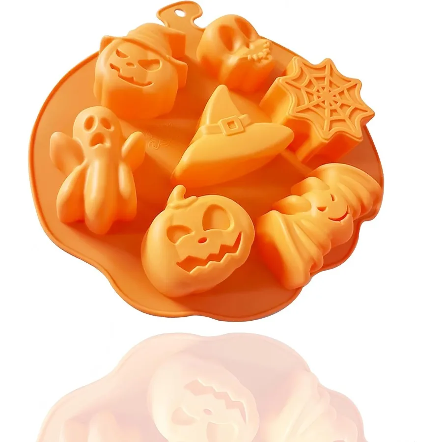 Halloween silicone mold 3D halloween chocolate molds shape of Pumpkin Skull Bat Ghost And Witch Hat for Chocolate Jelly Soap Fo
Halloween silicone mold 3D halloween chocolate molds shape of Pumpkin Skull Bat Ghost And Witch Hat for Chocolate Jelly Soap Fo