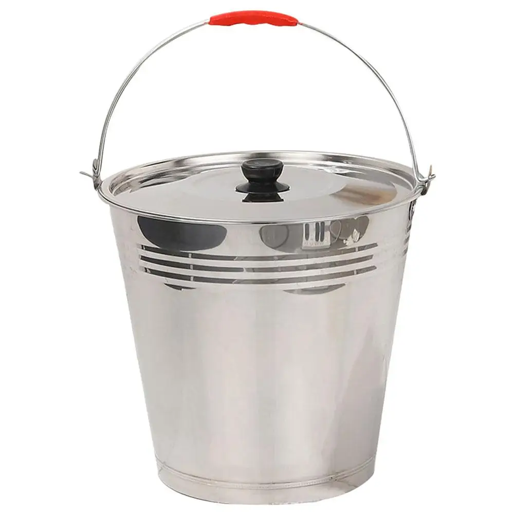 Stainless Steel Bucket Silver Large Capacity Portable Water Milk Storage Tank Cattle Feed Beverages Corrosion Resistant
Stainless Steel Bucket Silver Large Capacity Portable Water Milk Storage Tank Cattle Feed Beverages Corrosion Resistant