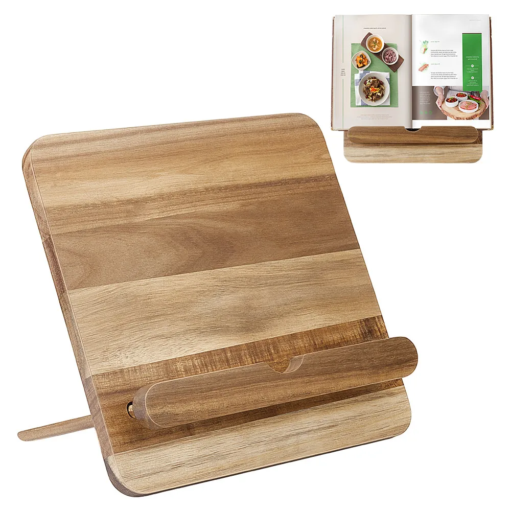 1 Set Wooden Slant Back Cookbook Holder Rectangle BurlyWood 25x19x23cm
1 Set Wooden Slant Back Cookbook Holder Rectangle BurlyWood 25x19x23cm