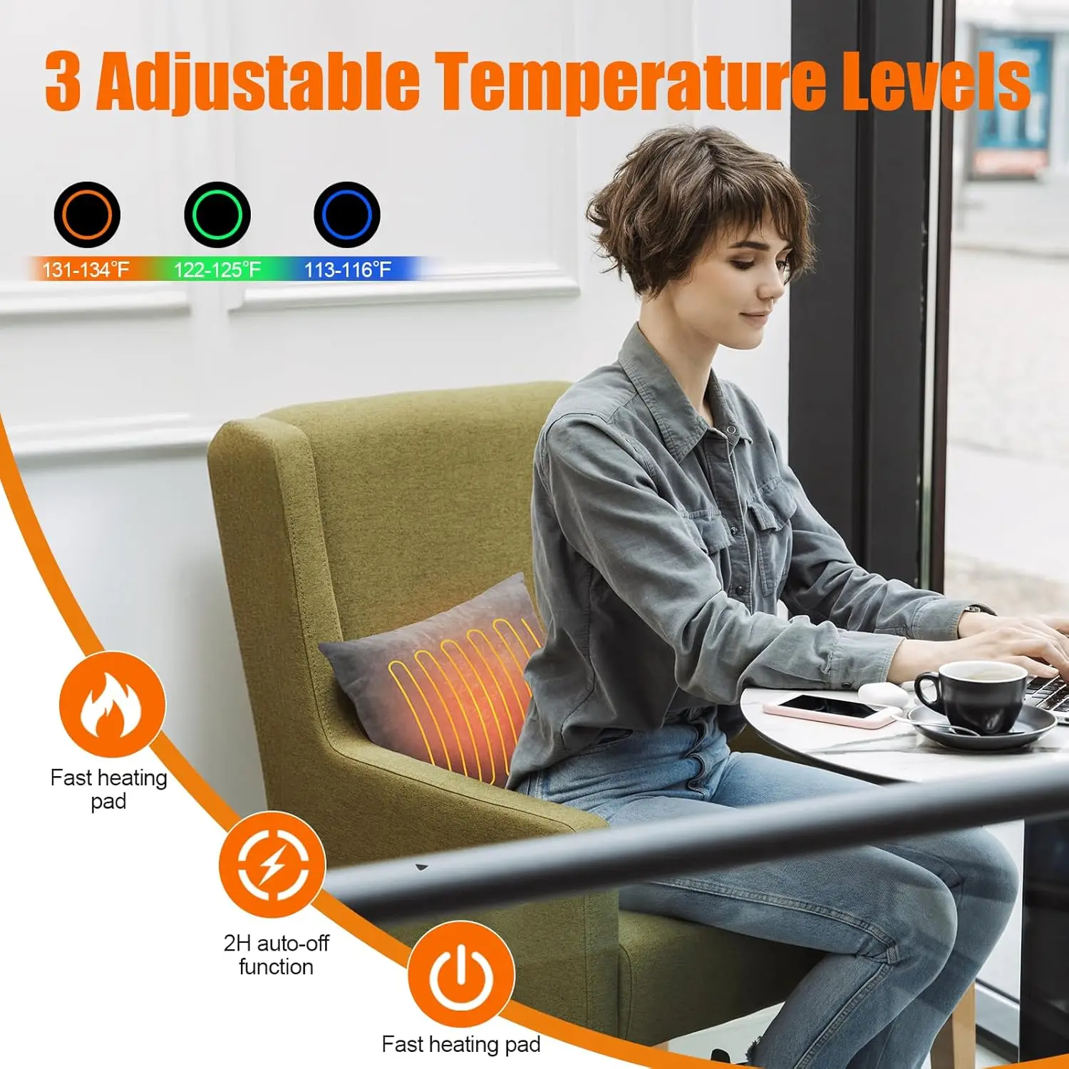 Heated Pillow For Lumbar Support, Heating Lumbar Support Pillow For Office Chair Electric Heated Throw Pillow With 3 Heat
Heated Pillow For Lumbar Support, Heating Lumbar Support Pillow For Office Chair Electric Heated Throw Pillow With 3 Heat