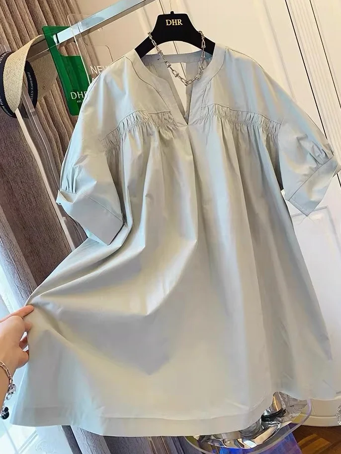 plus Size Women's Bubble Sleeve Shirt Short Sleeve Sweet Young Doll Top Pure Color Summer Casual Comfortable Breathable Shirt
plus Size Women's Bubble Sleeve Shirt Short Sleeve Sweet Young Doll Top Pure Color Summer Casual Comfortable Breathable Shirt