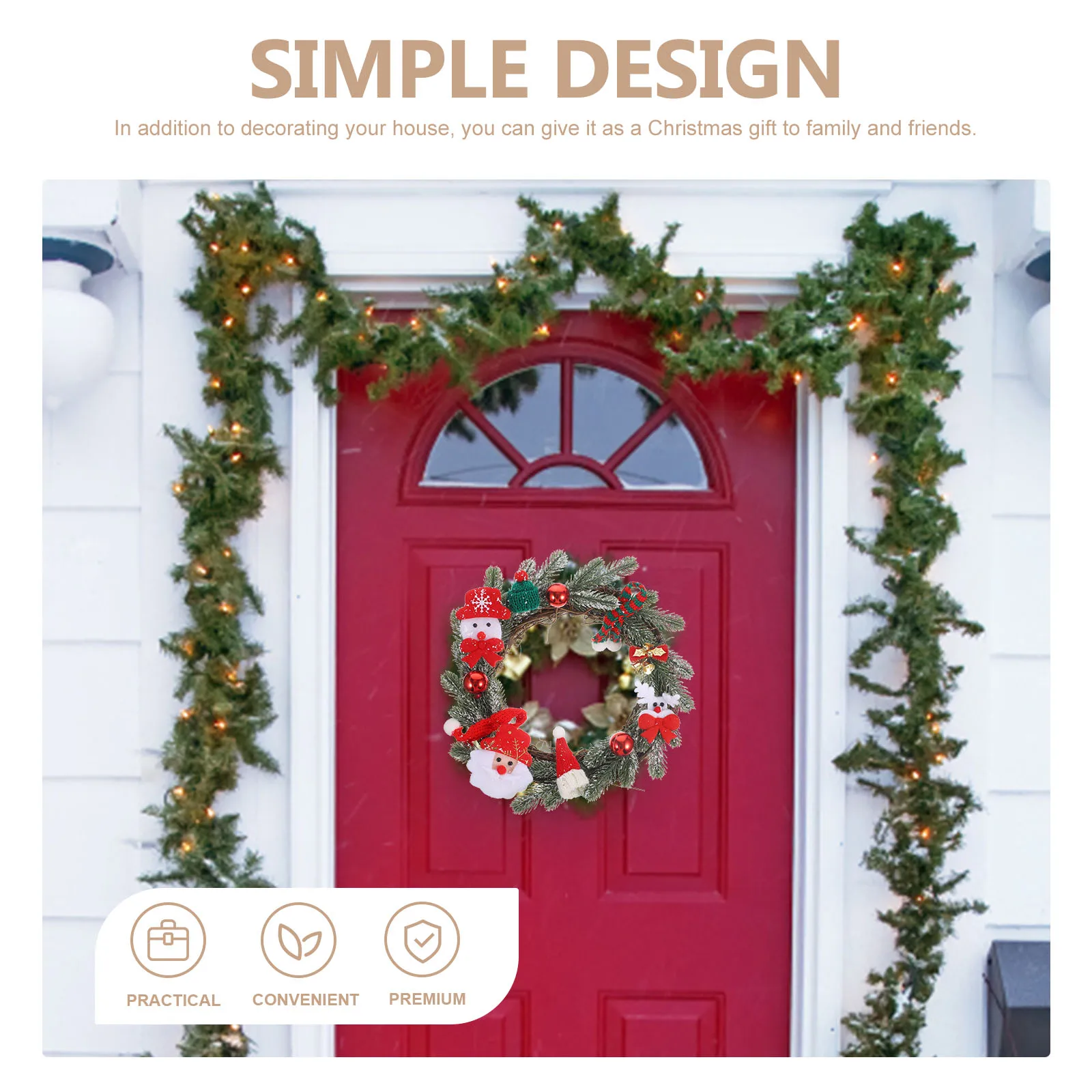 Christmas Decorative Pendant Front Door Wall Hanging Christmas Party Decoration Supplies Xmas Wreath Yard Garland Fireplace
Christmas Decorative Pendant Front Door Wall Hanging Christmas Party Decoration Supplies Xmas Wreath Yard Garland Fireplace