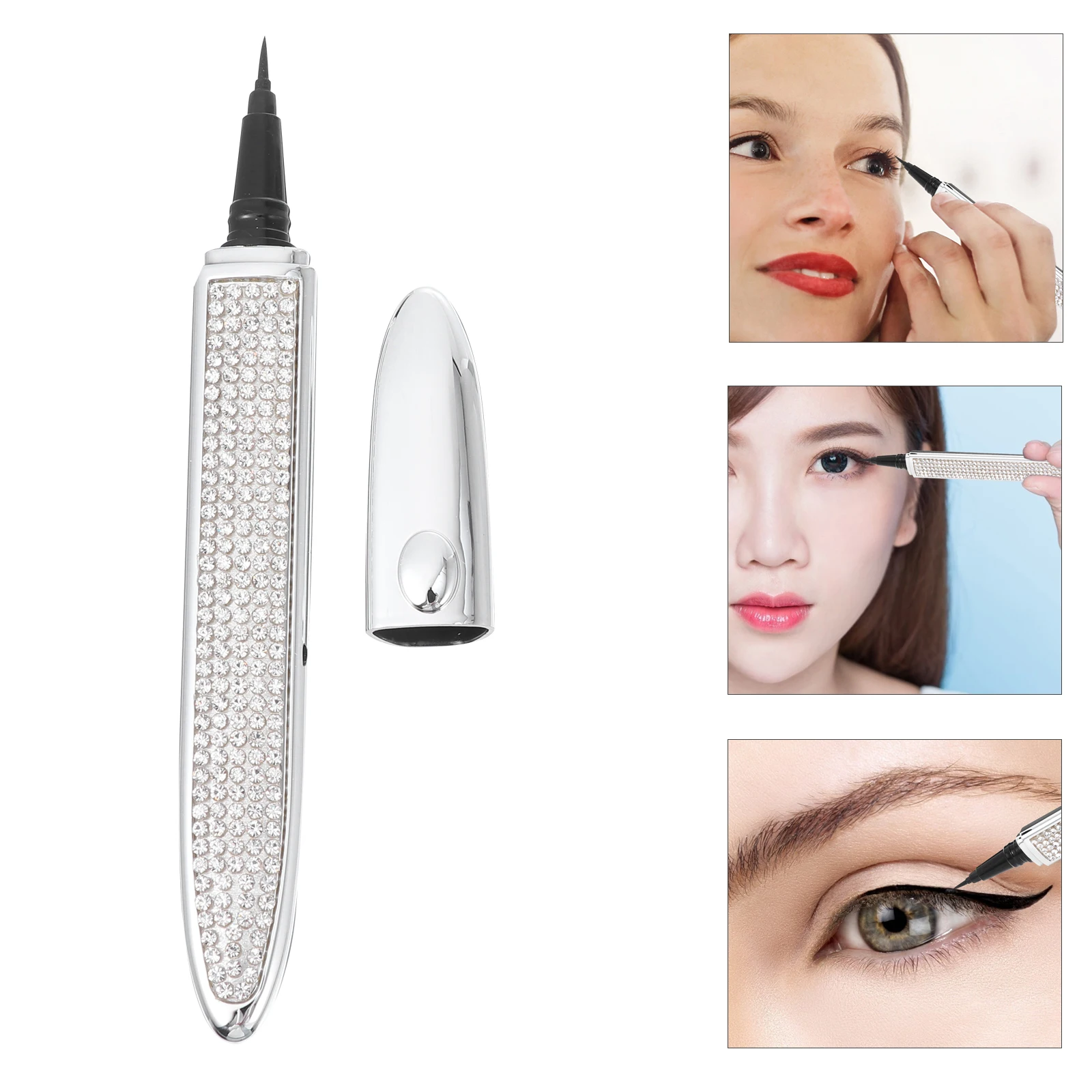 Glitter Bling Diamond Eyeliner Liquid Makeup Pencil Self-Adhesive No Blooming Long Lasting Accessories for Women
Glitter Bling Diamond Eyeliner Liquid Makeup Pencil Self-Adhesive No Blooming Long Lasting Accessories for Women