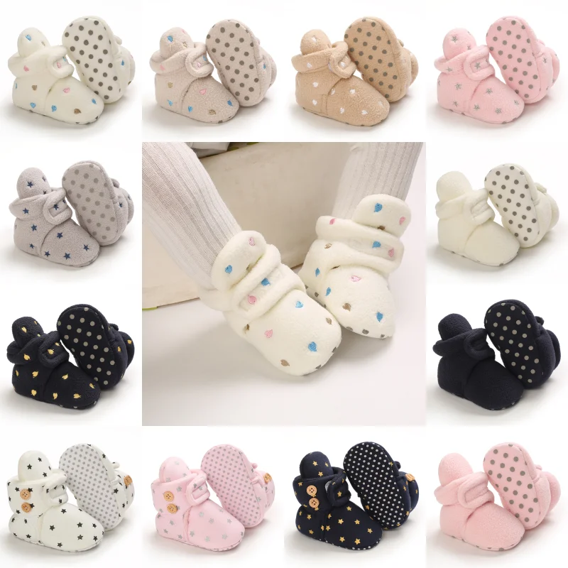 Newborn baby girl men's soft boots solid fleece snow boots 0-18M newborn baby warm shoes new fashionable and comfortable shoes
Newborn baby girl men's soft boots solid fleece snow boots 0-18M newborn baby warm shoes new fashionable and comfortable shoes