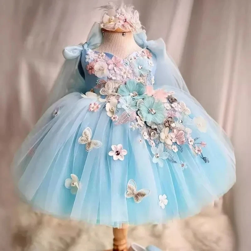 Baby Girl Princess 3D Flower Butterfly Dress Sleeveless Infant Toddler Child Vintage Tulle Vestido Wedding Baby Clothes 1-14Y
Baby Girl Princess 3D Flower Butterfly Dress Sleeveless Infant Toddler Child Vintage Tulle Vestido Wedding Baby Clothes 1-14Y