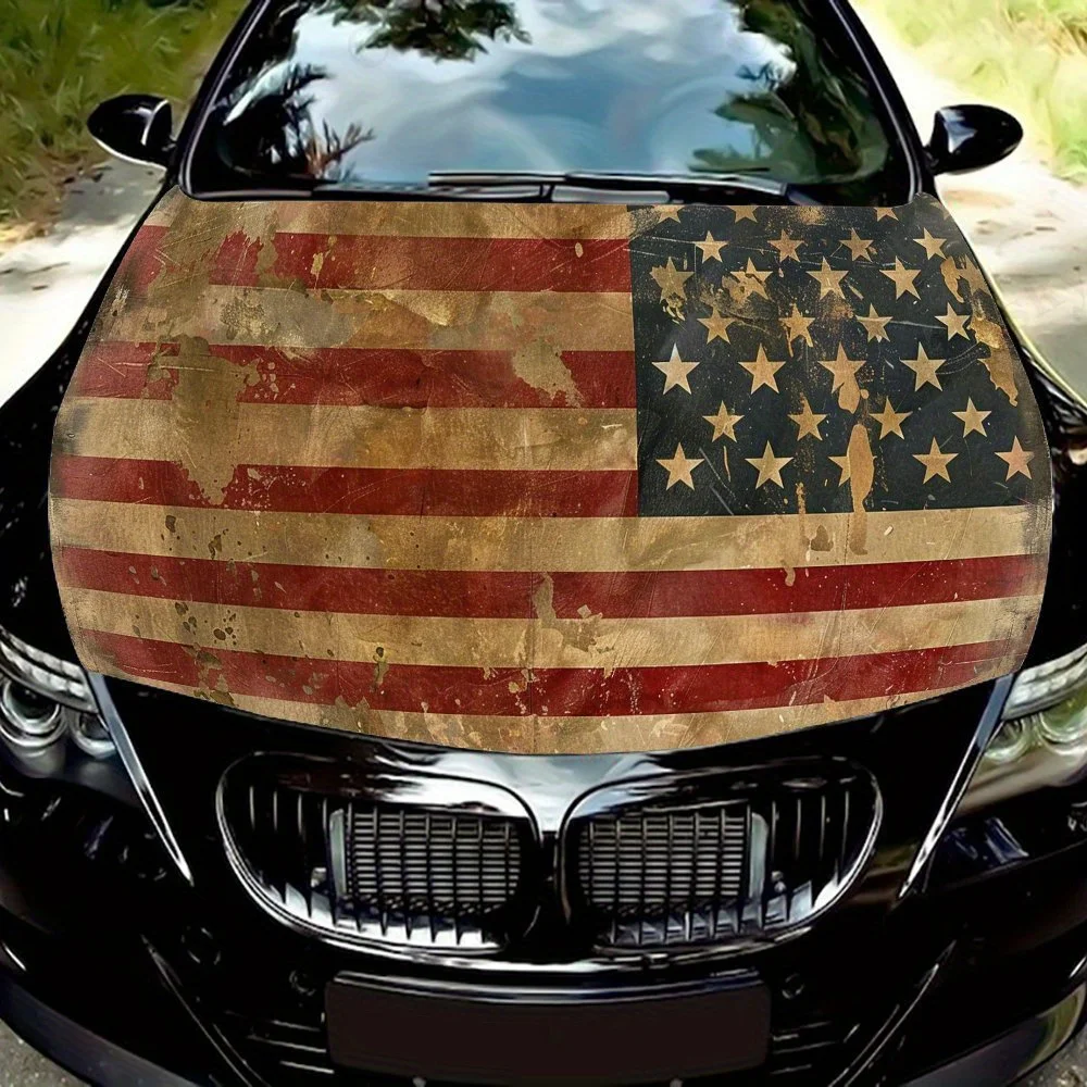 Vintage - themed American Flag PVC Car Vinyl Wraps, Self-Adhesive Waterproof Car Hood Decal Sticker, Car Decoration Protection S
Vintage - themed American Flag PVC Car Vinyl Wraps, Self-Adhesive Waterproof Car Hood Decal Sticker, Car Decoration Protection S
