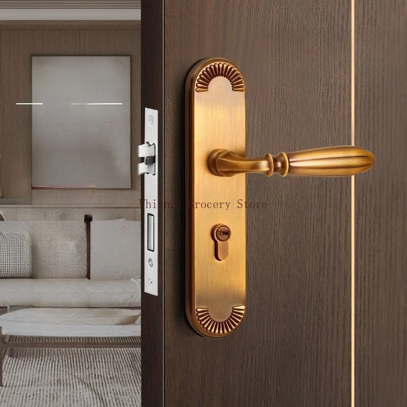 Indoor Door Lock, Bedroom, Silent Lock Body, European Style Light Luxury Zinc Alloy Solid Handle Wooden Door Lock
Indoor Door Lock, Bedroom, Silent Lock Body, European Style Light Luxury Zinc Alloy Solid Handle Wooden Door Lock