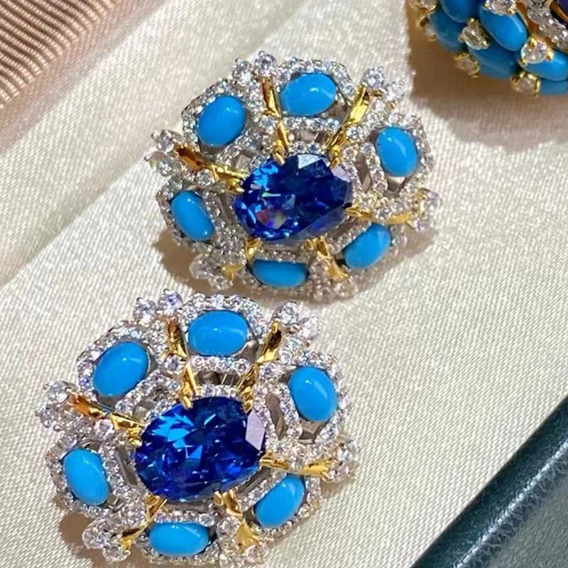 KQDANCE 925 Sterling Silver Cubic Zirconia Turquoise Female Earrings Fine Jewelry Accessory
KQDANCE 925 Sterling Silver Cubic Zirconia Turquoise Female Earrings Fine Jewelry Accessory