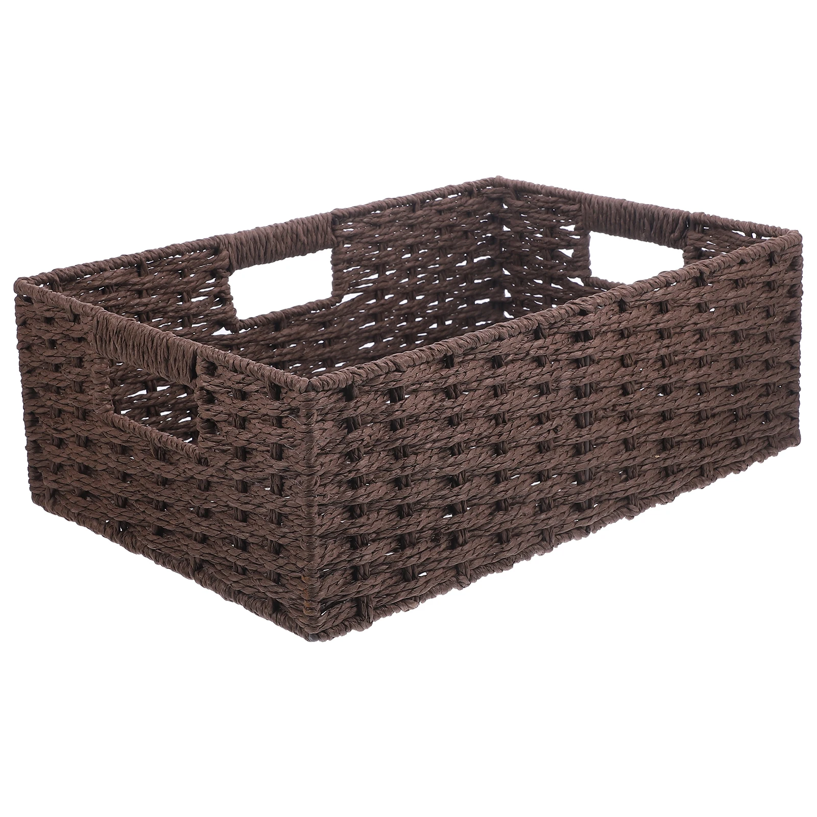 Rattan Woven Storage Basket Light Weight Desktop Black with Lid Living Room Use Reusable Multi Functional for Home
Rattan Woven Storage Basket Light Weight Desktop Black with Lid Living Room Use Reusable Multi Functional for Home