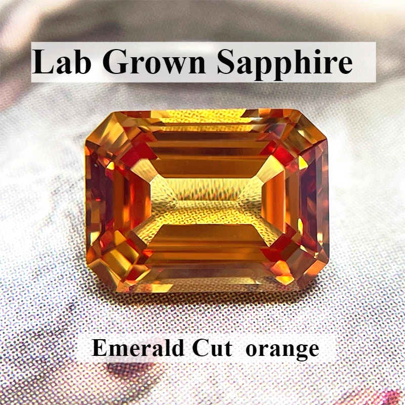 Lab Grown Sapphire Orange Enerald Cutting Gemstone Charm DIY Jewelry making Materials Optional AGL Certificate
Lab Grown Sapphire Orange Enerald Cutting Gemstone Charm DIY Jewelry making Materials Optional AGL Certificate