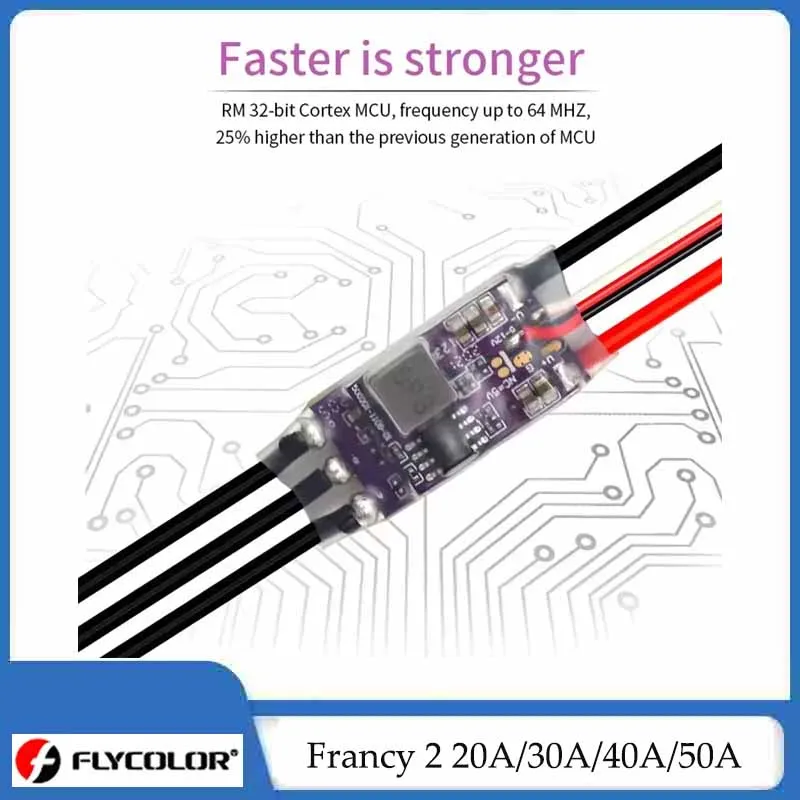 FLYCOLOR Francy 2 Бесколлекторный ESC 20A 30A 40A 50A BLHELI-32 BL32 3-6S Регулятор скорости 5В/3А 12В/2А для радиоуправляемых моделей самолетов Francy2
FLYCOLOR Francy 2 Бесколлекторный ESC 20A 30A 40A 50A BLHELI-32 BL32 3-6S Регулятор скорости 5В/3А 12В/2А для радиоуправляемых моделей самолетов Francy2