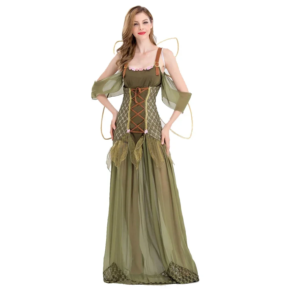 Adult Women Angel Elf Flower Fairy Tinker Bell Costume Halloween Party Fairy Tale Green Forest Cosplay Fantasia Dress
Adult Women Angel Elf Flower Fairy Tinker Bell Costume Halloween Party Fairy Tale Green Forest Cosplay Fantasia Dress