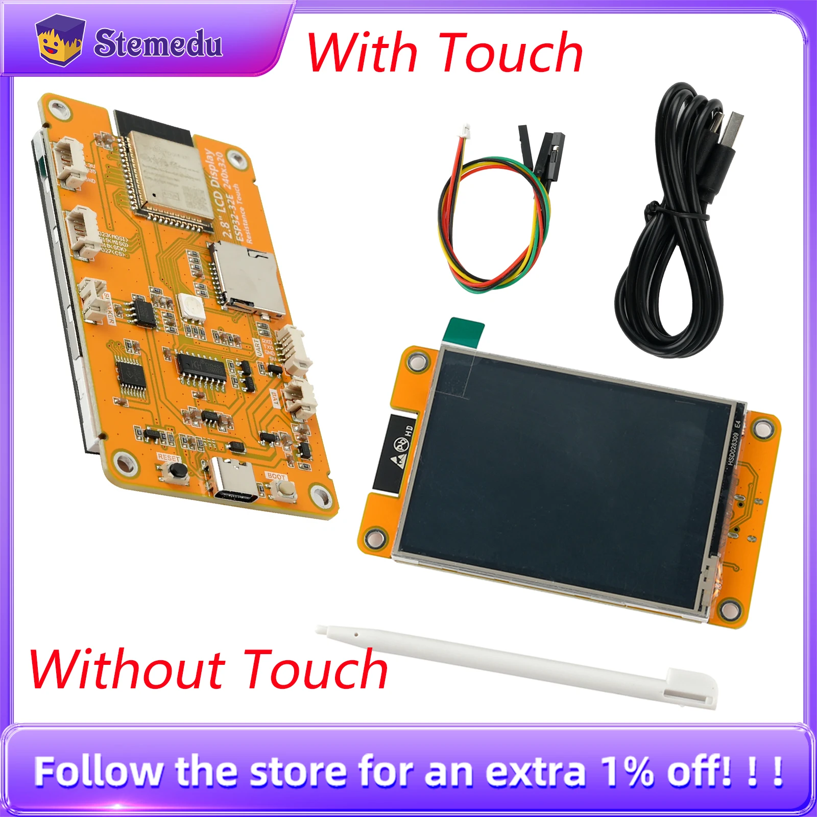 2,8-дюймовый ESP32-32 TFT SPI-экран E32R28T E32N28T ESP32-W-ROOM-32E WIFI BLE модуль двухъядерный драйвер ILI9341V для IoT
2,8-дюймовый ESP32-32 TFT SPI-экран E32R28T E32N28T ESP32-W-ROOM-32E WIFI BLE модуль двухъядерный драйвер ILI9341V для IoT
