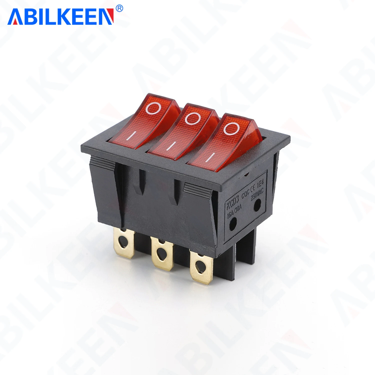 20PCS/Lot ABILKEEN KCD3-3101N 3PST 9Pin Rocker Switch ON-OFF 2Position Rocker Toggle Switch 16A 250VAC with LED Light Illuminate
20PCS/Lot ABILKEEN KCD3-3101N 3PST 9Pin Rocker Switch ON-OFF 2Position Rocker Toggle Switch 16A 250VAC with LED Light Illuminate