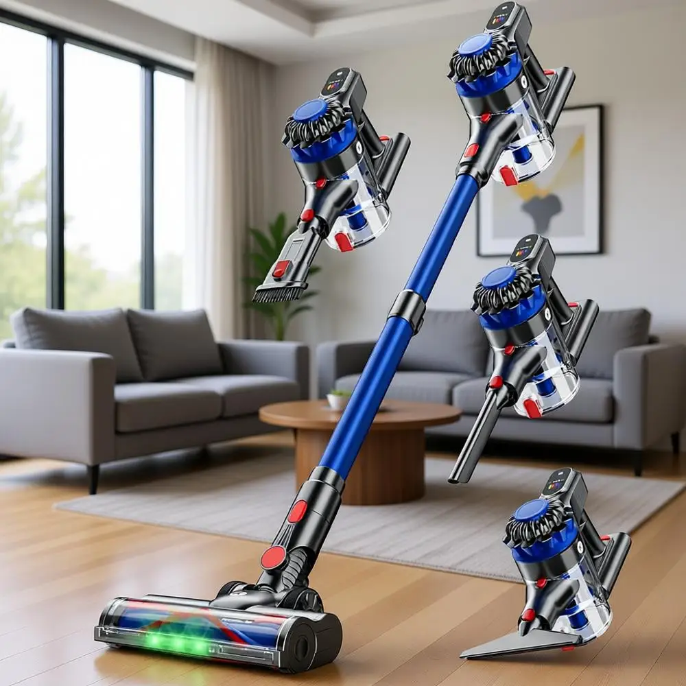 500W/40Kpa Vacuum Cleaners, 60Mins Stick Vacuum with LED Display, Anti-& Wall Mount Charging, 8 in 1 Lightweight Vacuum for Hard
500W/40Kpa Vacuum Cleaners, 60Mins Stick Vacuum with LED Display, Anti-& Wall Mount Charging, 8 in 1 Lightweight Vacuum for Hard