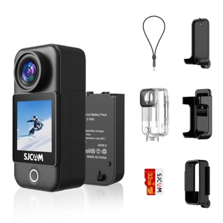4K body camera for outdoor sports, black ABS plastic, black color, waterproof and stabilization with auto screen off and remova
4K body camera for outdoor sports, black ABS plastic, black color, waterproof and stabilization with auto screen off and remova