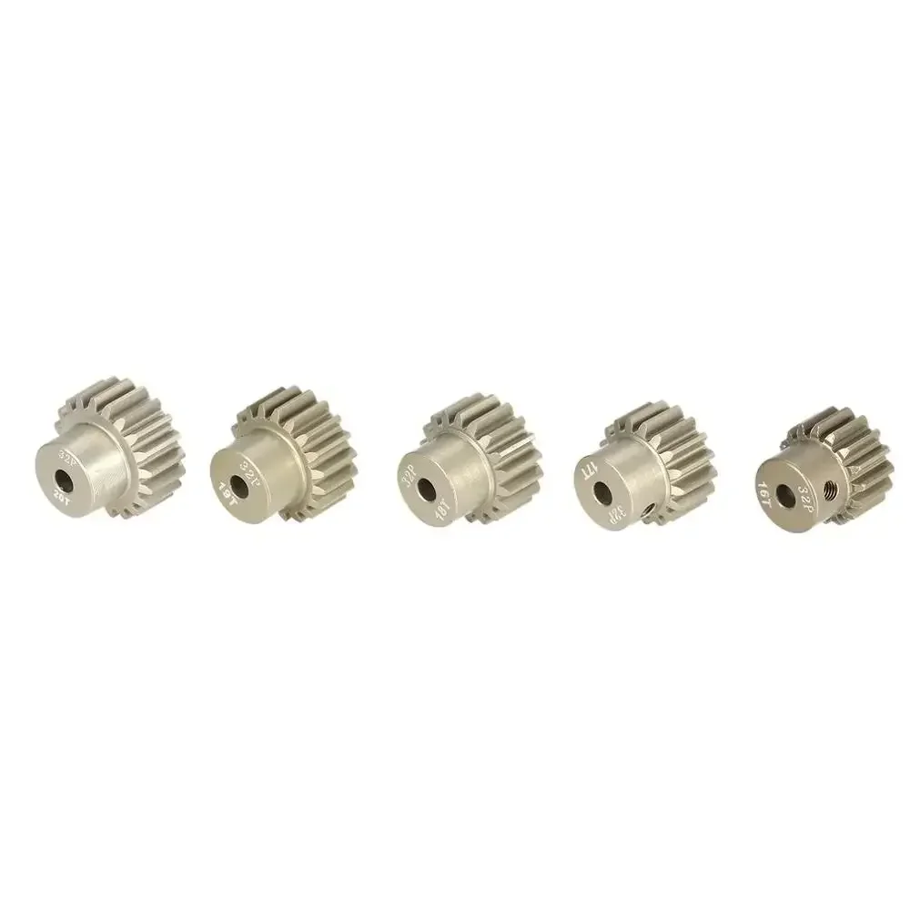 5PCS 32DP 3.175mm 12T 13T 14T 15T 16T 17T 18T 19T 20T Metal Pinion Motor Gear Set For 1/10 RC Car Truck
5PCS 32DP 3.175mm 12T 13T 14T 15T 16T 17T 18T 19T 20T Metal Pinion Motor Gear Set For 1/10 RC Car Truck