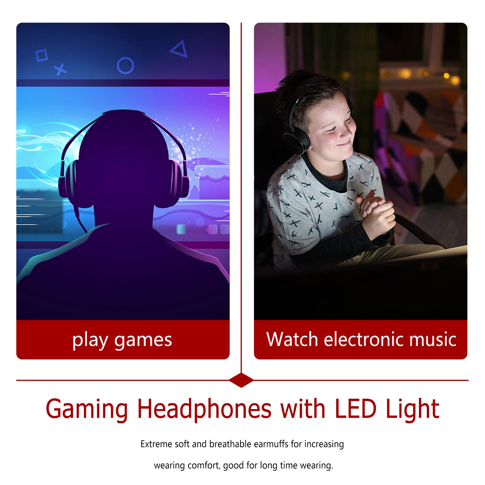 Gaming Headphone Wired Noise Canceling Microphone Over Ear Headset Rotating Volume Control Head Beam Durable ABS
Gaming Headphone Wired Noise Canceling Microphone Over Ear Headset Rotating Volume Control Head Beam Durable ABS