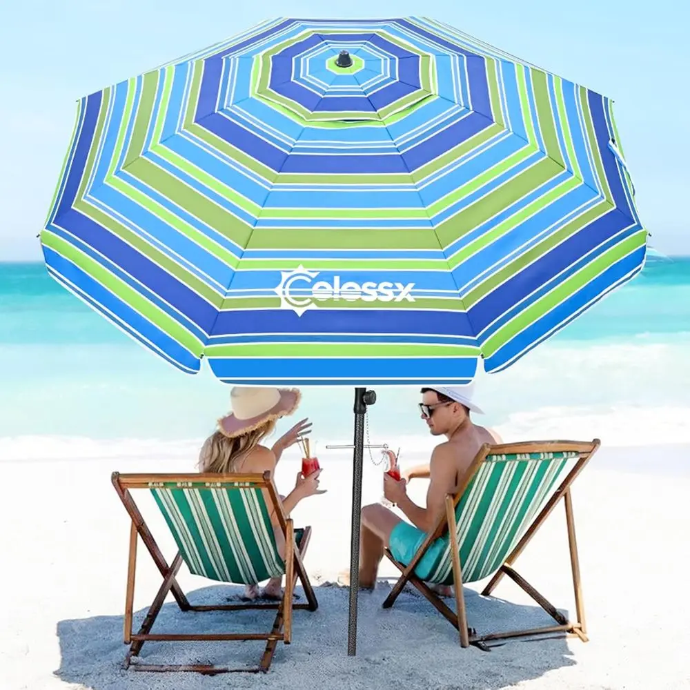Heavy-Duty Iron Pole Beach Umbrella with Sand Anchor, UV 50+ Protection, Portable Sunshade, Carrying Bag, Suitable for Outdoor a
Heavy-Duty Iron Pole Beach Umbrella with Sand Anchor, UV 50+ Protection, Portable Sunshade, Carrying Bag, Suitable for Outdoor a