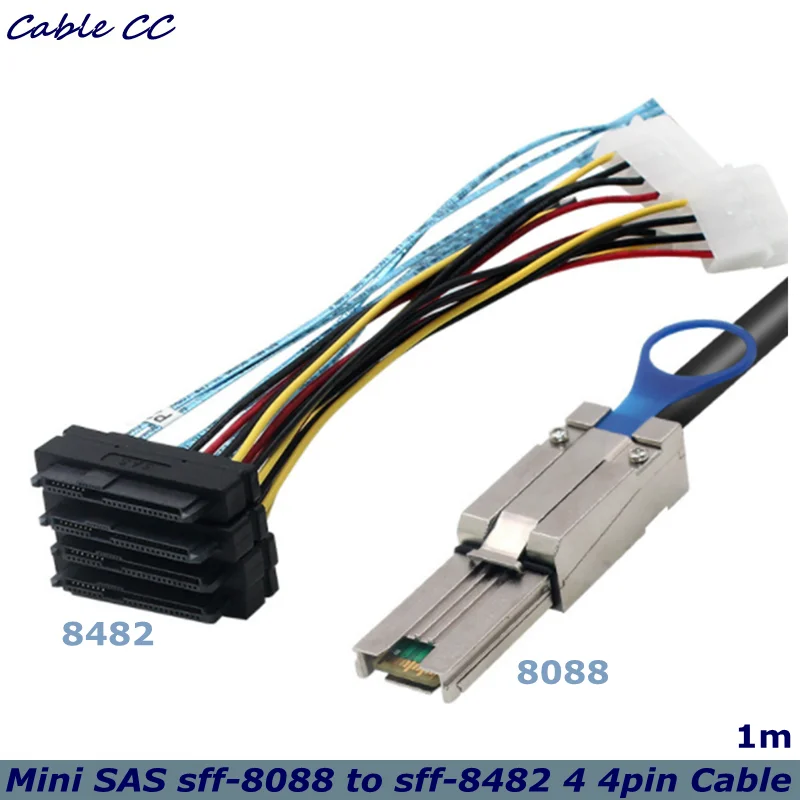 Кабель SAS SATA 100 см от SFF-8088 до SFF-8482 Mini SAS 26-контактный SFF 8088 до 4 SFF 8482 SAS 29-контактный кабель SAS Большой 4-контактный кабель питания
Кабель SAS SATA 100 см от SFF-8088 до SFF-8482 Mini SAS 26-контактный SFF 8088 до 4 SFF 8482 SAS 29-контактный кабель SAS Большой 4-контактный кабель питания