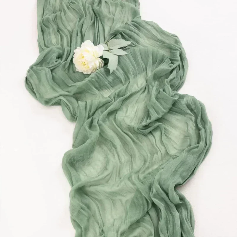 Semi-Sheer Gauze Table Runner Sage Cheesecloth Table Setting Dining Vintage Wedding Party Christmas Banquets Arches Cake Decor
Semi-Sheer Gauze Table Runner Sage Cheesecloth Table Setting Dining Vintage Wedding Party Christmas Banquets Arches Cake Decor