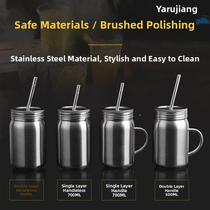 Stainless Steel Mason Straw Cup Drinking Water Cup Tea Coffee Juice Cup Rooster Cup Home Use Tea Cup Ins Style Office Use
Stainless Steel Mason Straw Cup Drinking Water Cup Tea Coffee Juice Cup Rooster Cup Home Use Tea Cup Ins Style Office Use