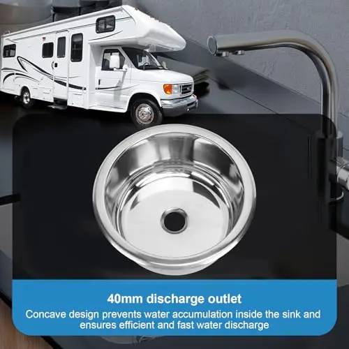 9 Inch Single Bowl Round Sink 304 Stainless Steel With 40mm Drain For Compact Kitchens And RVs
9 Inch Single Bowl Round Sink 304 Stainless Steel With 40mm Drain For Compact Kitchens And RVs